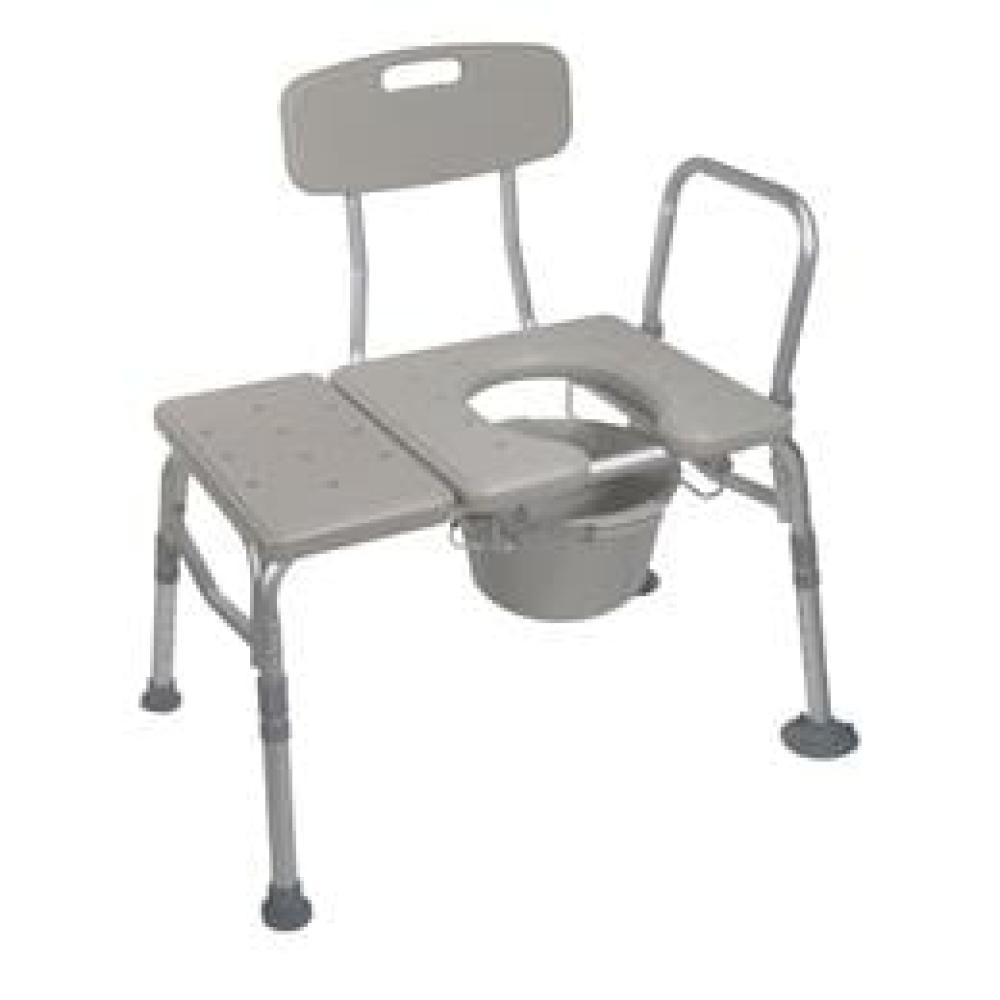 Image for product - Combination Plastic Transfer Bench With Commode Opening Image for product - Combination Plastic Transfer Bench With Commode Opening