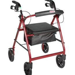 Image of Rollator With Fold Up And Removable Back Support And Padded Seat